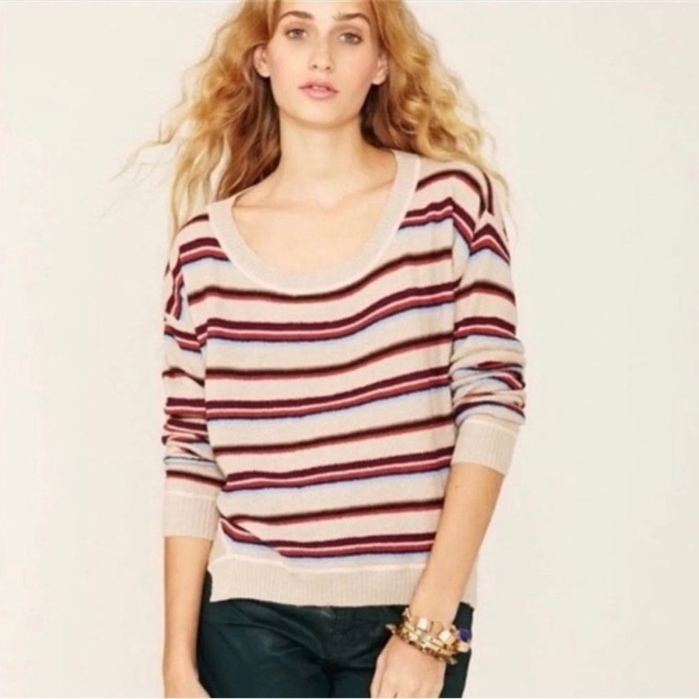 Free People Beach Road Trip Striped Pullover Sweater